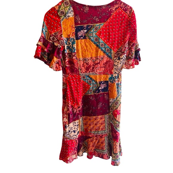 Sharagano Patchwork Print Fit & Flare Dress Size 4 - Picture 4 of 8